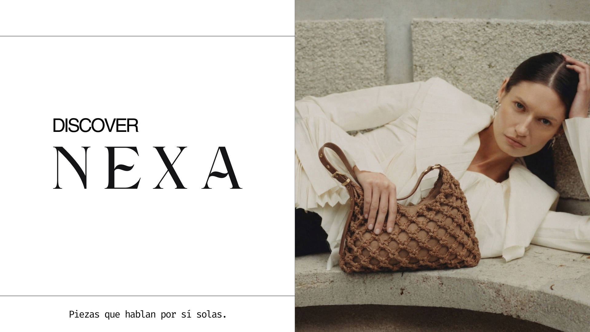 Colección Nexa con bolso tejido